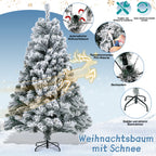Künstlicher Weihnachtsbaum mit Ständer – Beschneiter PVC Christbaum 120-210 cm für Weihnachtsdekoration
