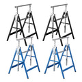 Höhenverstellbare Arbeitsböcke 80–130 cm – 2er/4er Set, Blau oder Schwarz