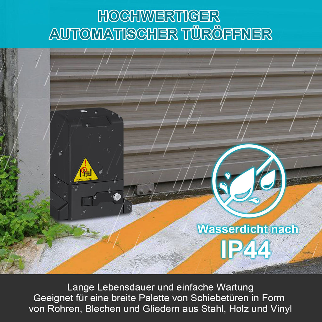 Schiebetorantrieb Hoftorantrieb 800kg/1200kg/1600kgFernbedienung APPTorantrieb 370W/550W/750W Motor Heavy Duty Gris Tor 800kg/1200kg/1600kgFernbedienung APP Steuerung Torantrieb Warnlicht Fernbedienung Toröffner