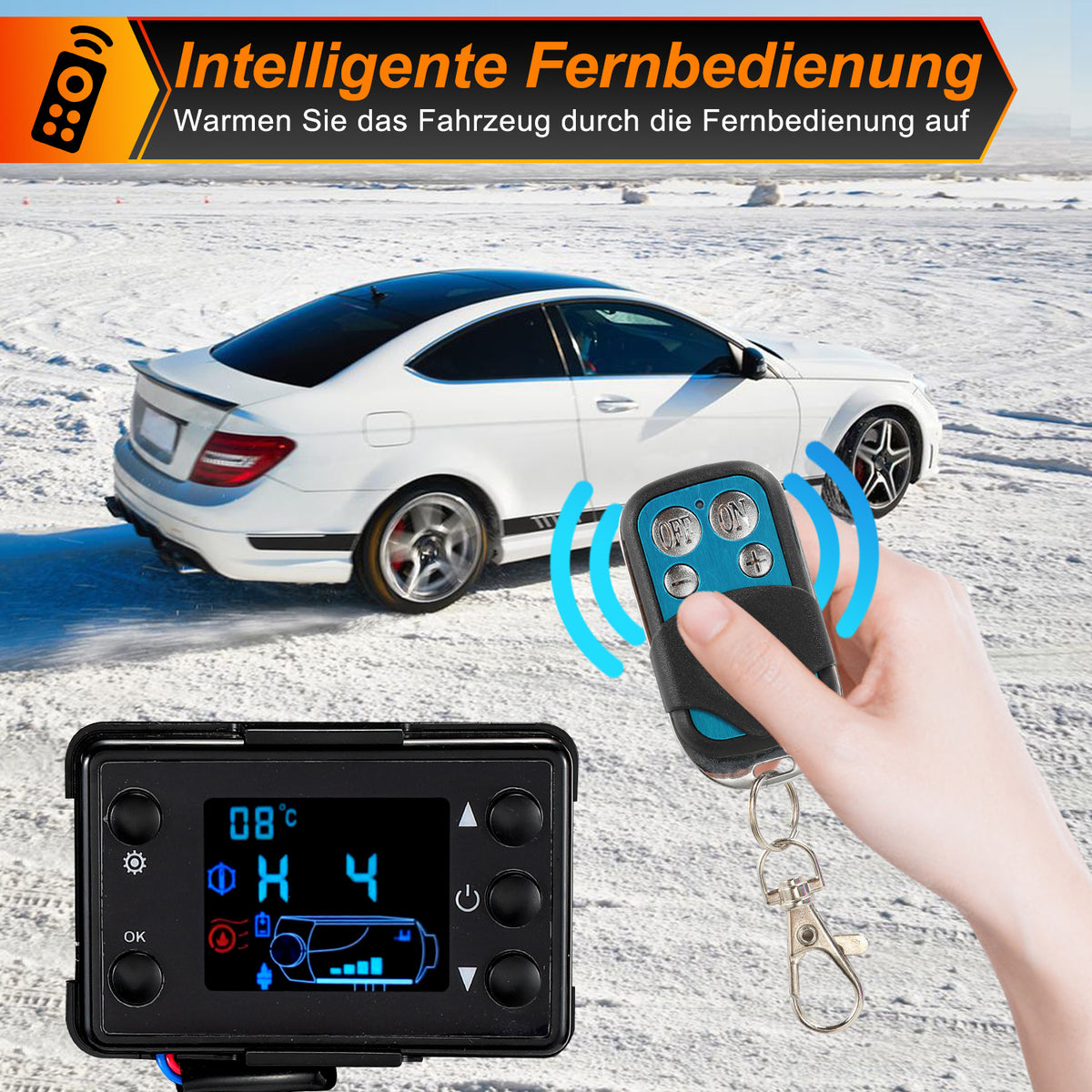 Diesel-Standheizung 8 kW 12 V mit LCD & Fernbedienung