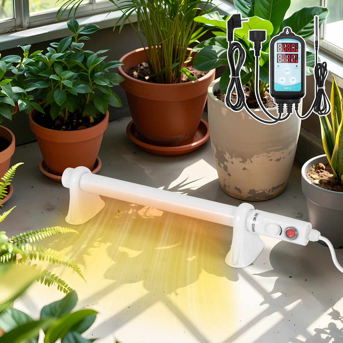 Gewächshausheizung 55W–240W mit digitalem Thermostat für Frostschutz