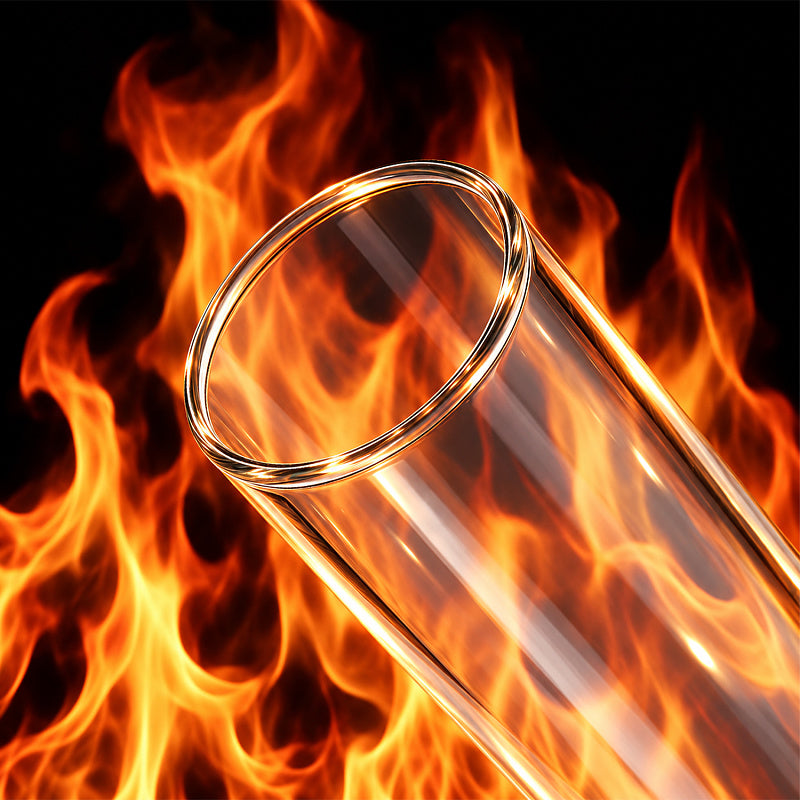 Feuersäule Ersatzglas Ø 8 x 100 cm – Glasrohr für Pelletfackel aus Borosilikatglas