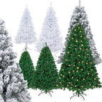 Künstlicher Weihnachtsbaum mit Ständer Schneeeffekt 210 cm