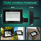 Cecaylie LED Fluter Außenstrahler 10–100W, IP66, 3000K/6000K, LED Flutlicht