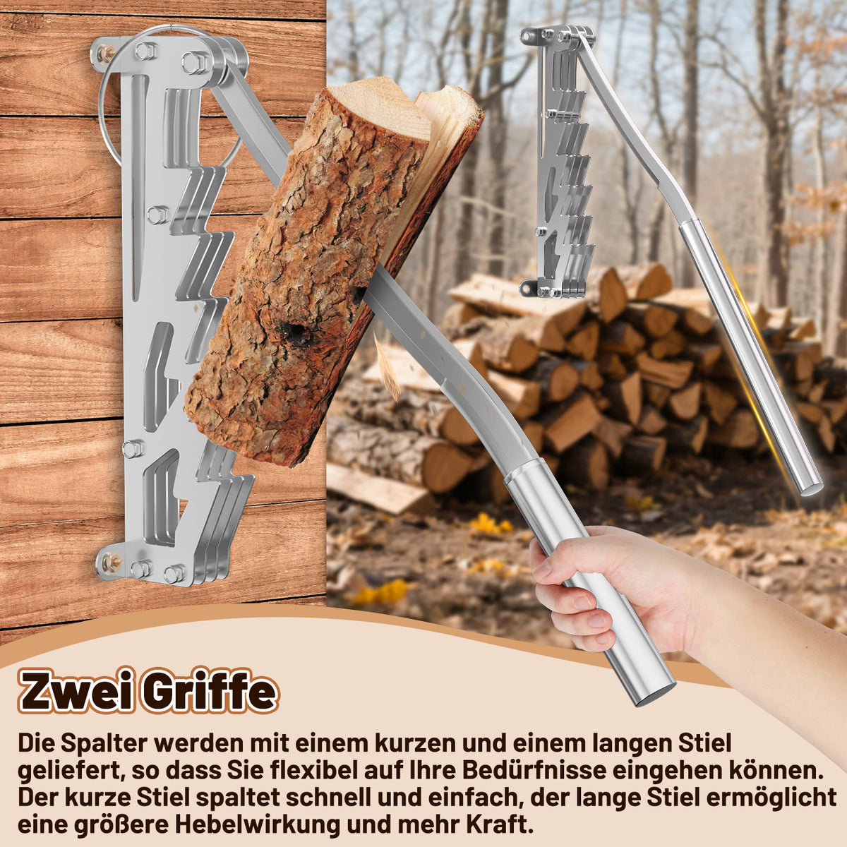 Hebelgriff des manuellen Holzspalters