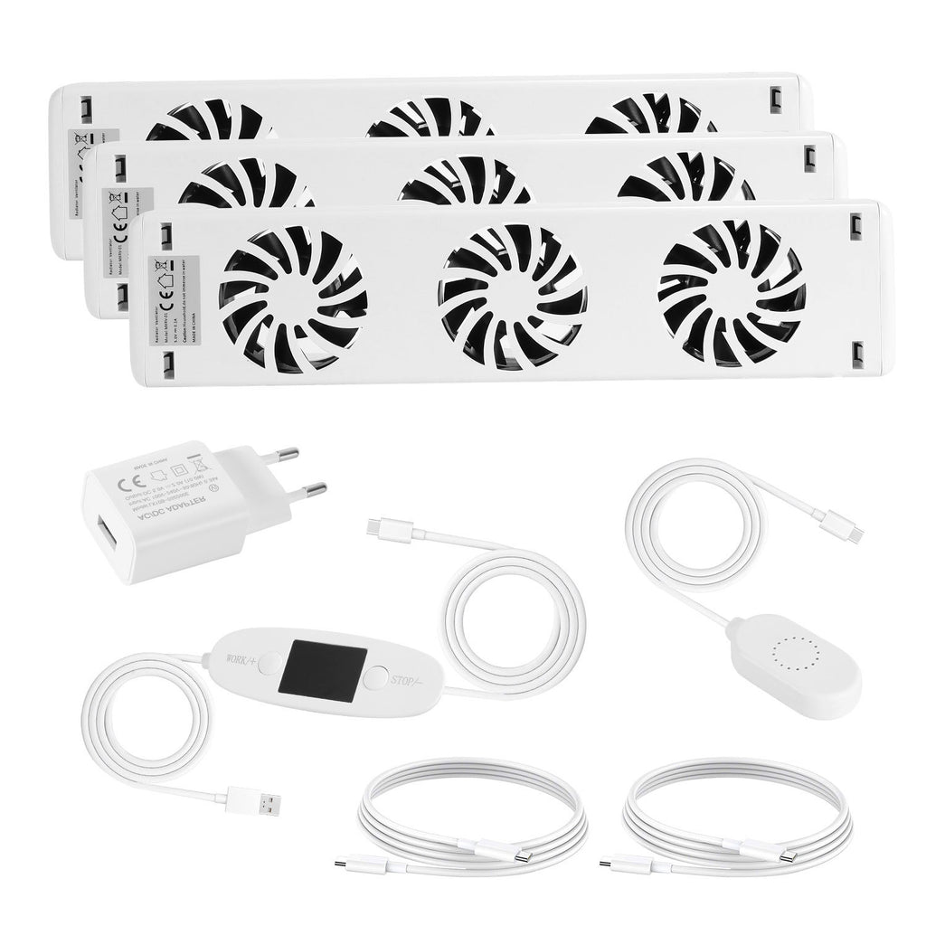 Heizkörperventilator mit Thermostat – 3/5 Lüfter, Mono-, Duo- oder Trio-Set