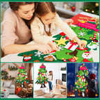 DIY Filz-Weihnachtsbaum 105 cm mit 33 Ornamenten & 30 LEDs