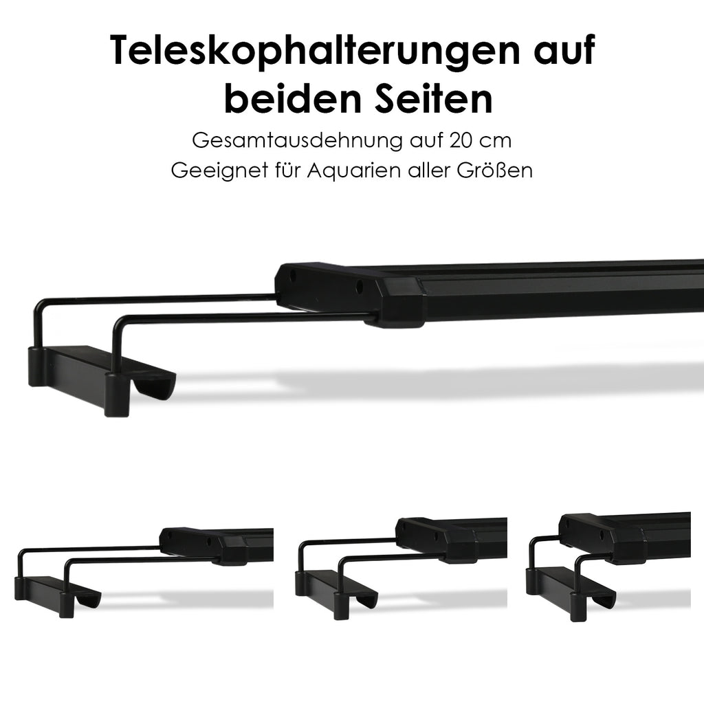LED Aquariumbeleuchtung Vollspektrum mit Timer – 10–45 W, 30–130 cm