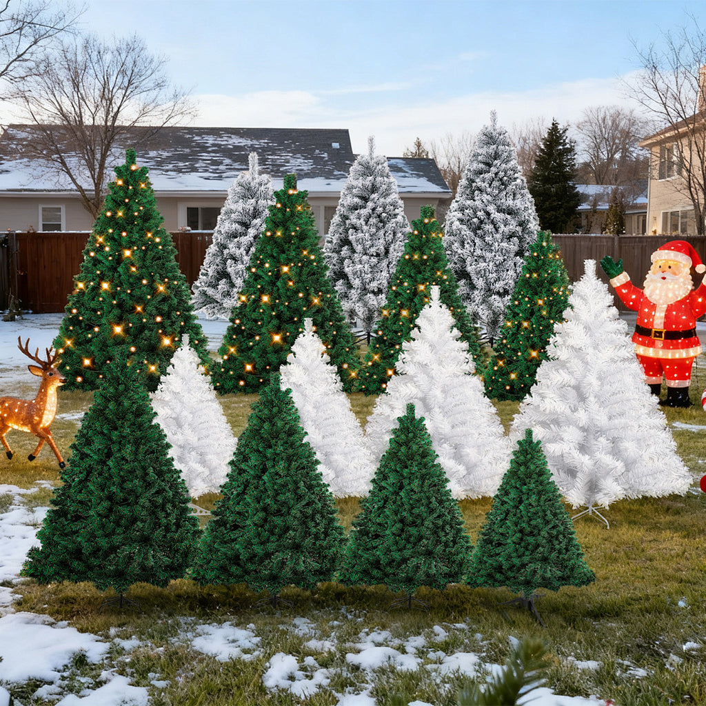 Künstlicher Weihnachtsbaum 120–210 cm – Grün, Weiß, Schnee-Effekt oder LED