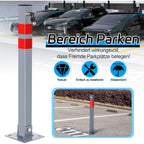 Klappbarer Absperrpfosten 65 cm mit Schloss – Parkplatzsperre aus Stahl
