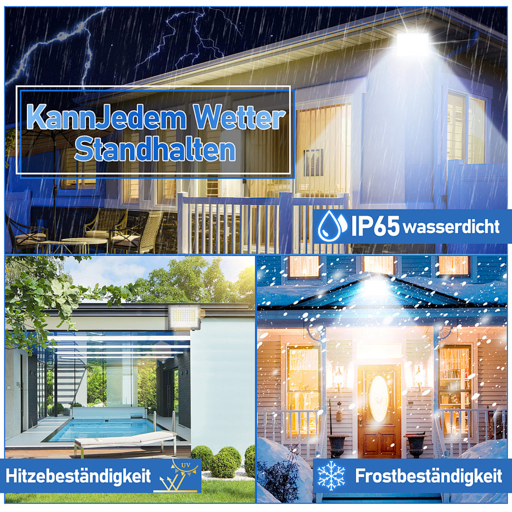 Cecaylie LED Fluter Außen 50–200W, IP65, 6000K Kaltweiß, LED Strahler 1–10 Stück