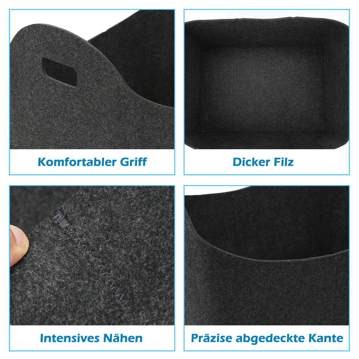 Filztasche mit Tragegriffen