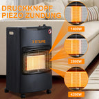 Gasheizung 1400 2800 4200 W drei Leistungsstufen