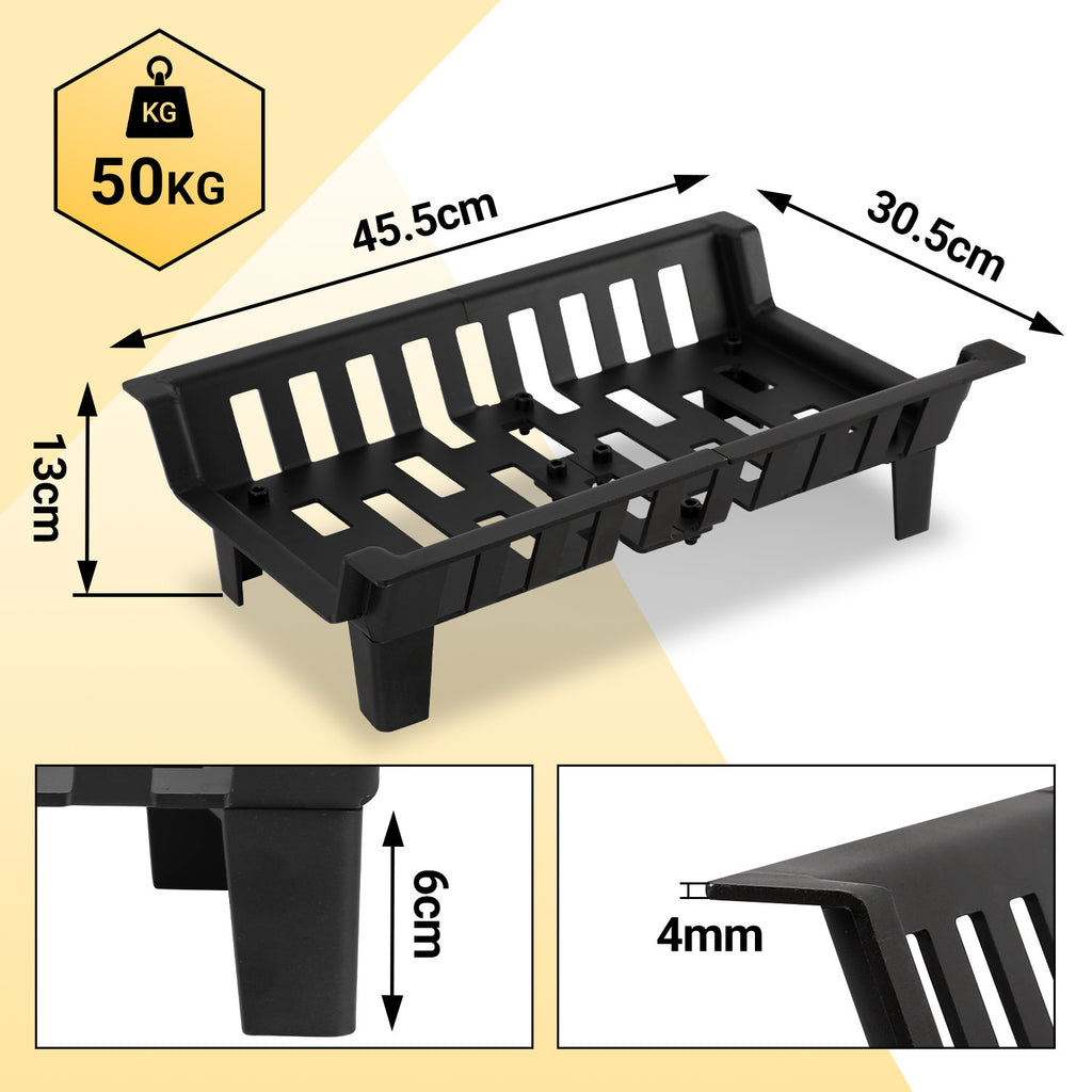 Feuerrost für Kamin & Feuerstelle, 45,5 × 30,5 × 13 cm