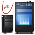 Gasofen 3,8 kW mit blauer Flamme und Rollen