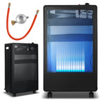 Gasofen 3,8 kW mit blauer Flamme und Rollen