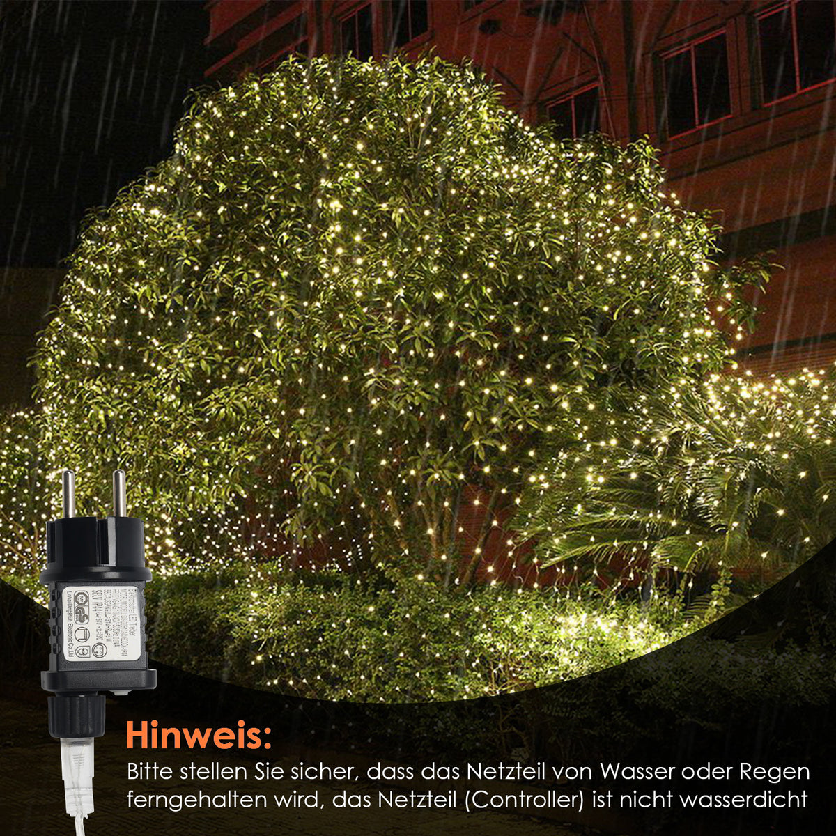 LED Lichternetz mit 8 Modi – Weihnachtsbeleuchtung für Fenster, Balkon und Garten