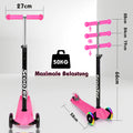 Cecaylie Dreirad-Scooter mit LED-Rädern, höhenverstellbar – 4 Farben