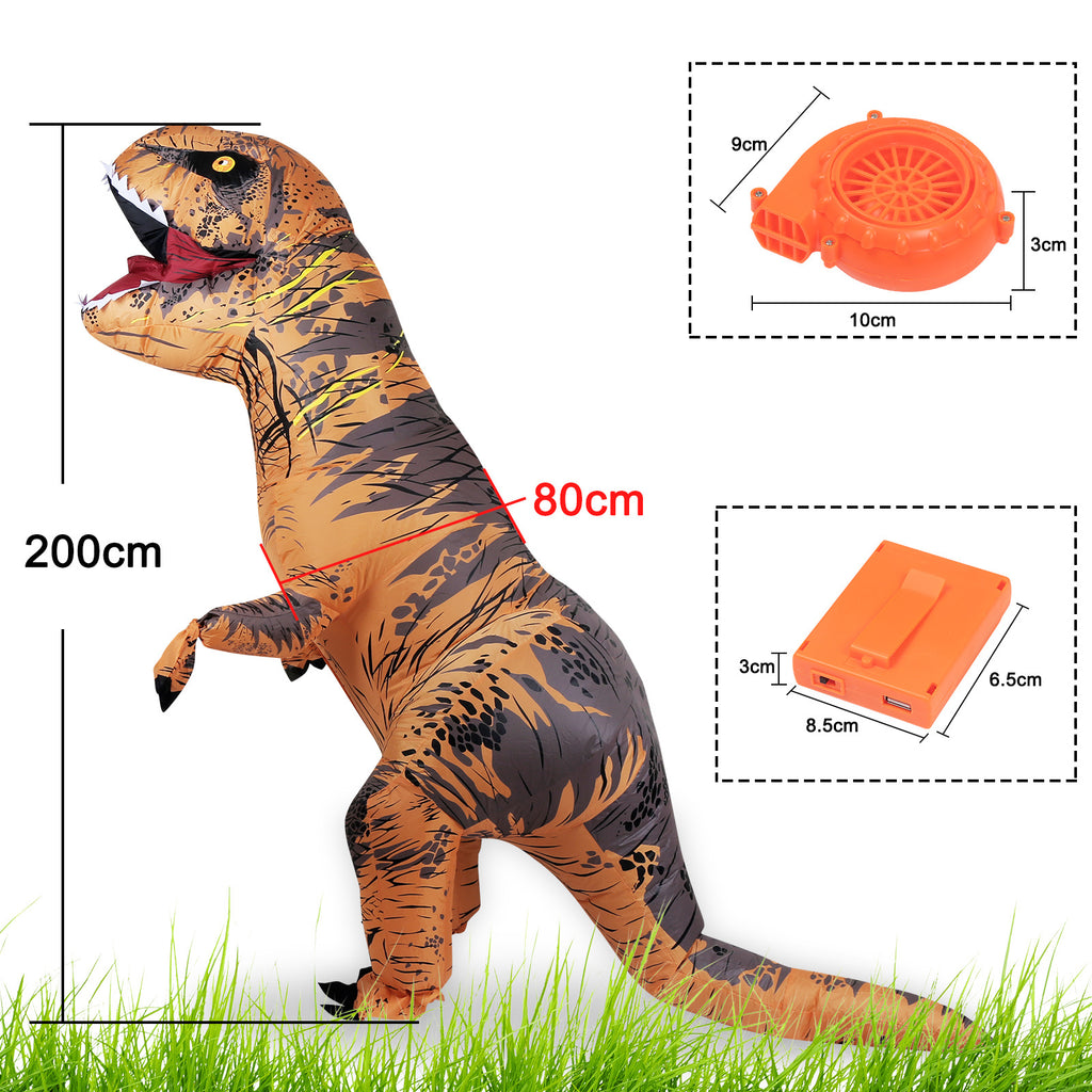 Aufblasbares T-Rex Kostüm für Erwachsene, 160–185 cm