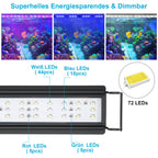 LED Aquariumbeleuchtung Vollspektrum mit Timer – 10–45 W, 30–130 cm
