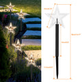 LED Weihnachtssterne Gartenstecker 5/10er-Set mit Timer, warmweiß
