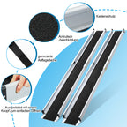 Cecaylie 2er Teleskop-Rollstuhlrampe aus Aluminium, 152/183/213 cm, bis 300 kg