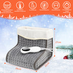 Cecaylie Elektrischer Fußwärmer 100W, 10 Heizstufen, 3 Timer, Waschbares Innenfutter
