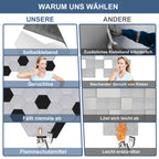 Selbstklebende Akustikplatten aus Polyester – 12/18 Stück