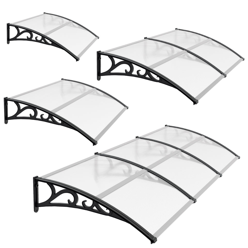 Türvordach Terrasse aus Polycarbonat  120cm–300cm, transparente Überdachung