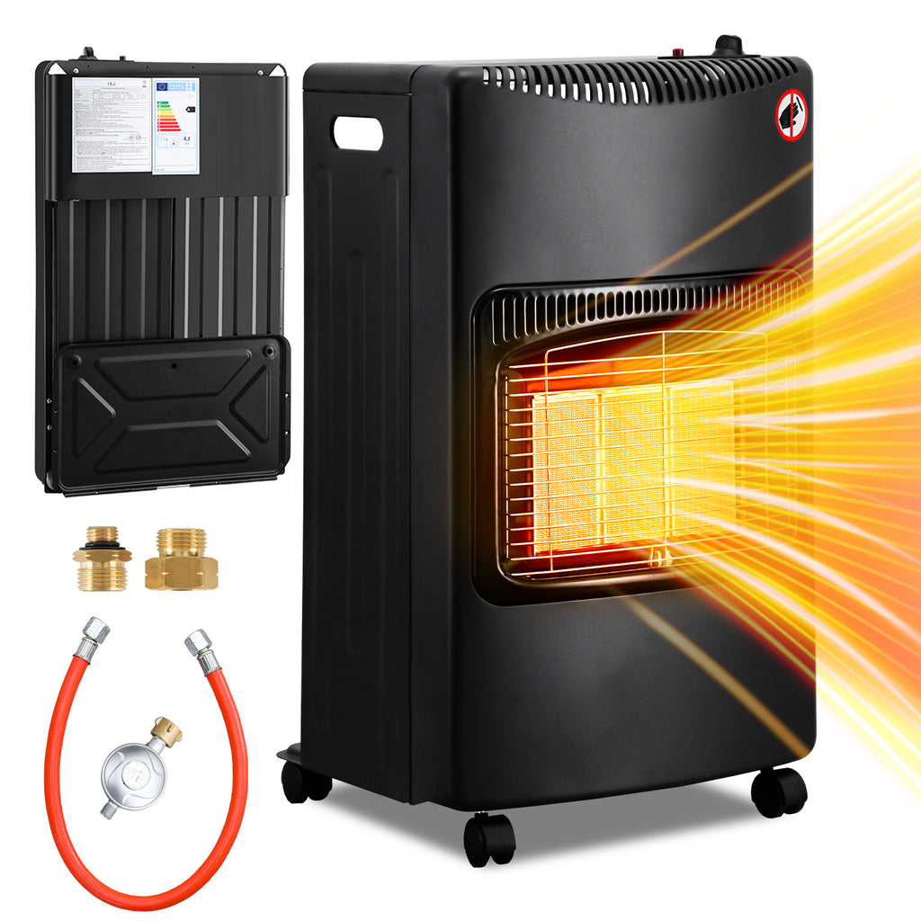Cecaylie Gasheizung 4200 W mit 3 Heizstufen und Rollen