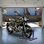 Motorradwippe zum Abstellen eines Motorrads in Garage und Werkstatt