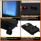 Gasofen 3,8 kW mit blauer Flamme – 2 Heizstufen, ODS & Rollen