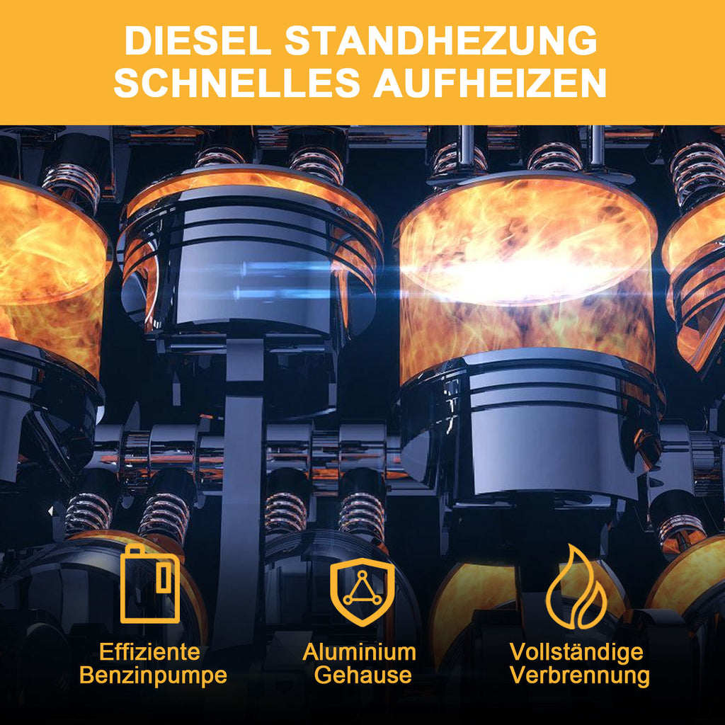 Diesel-Standheizung 8 kW 12–24 V mit Bluetooth, App, LCD & Fernbedienung