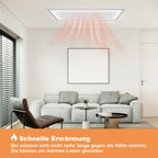 Infrarot-Deckenheizung 360W/770W mit LED-Licht, Thermostat & App