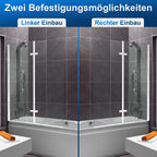 Cecaylie Badewannenaufsatz faltbar, 6 mm Sicherheitsglas, 100/120 × 140 cm, Nanobeschichtung