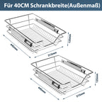 Ausziehbare Teleskopschublade für Küchenschrank 30–60 cm – 2/4/6er Set