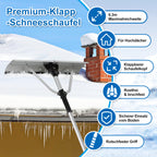 Teleskop-Dachschneeräumer 6,36 m – Schneerechen mit 70,5 cm Alu-Rechenkopf