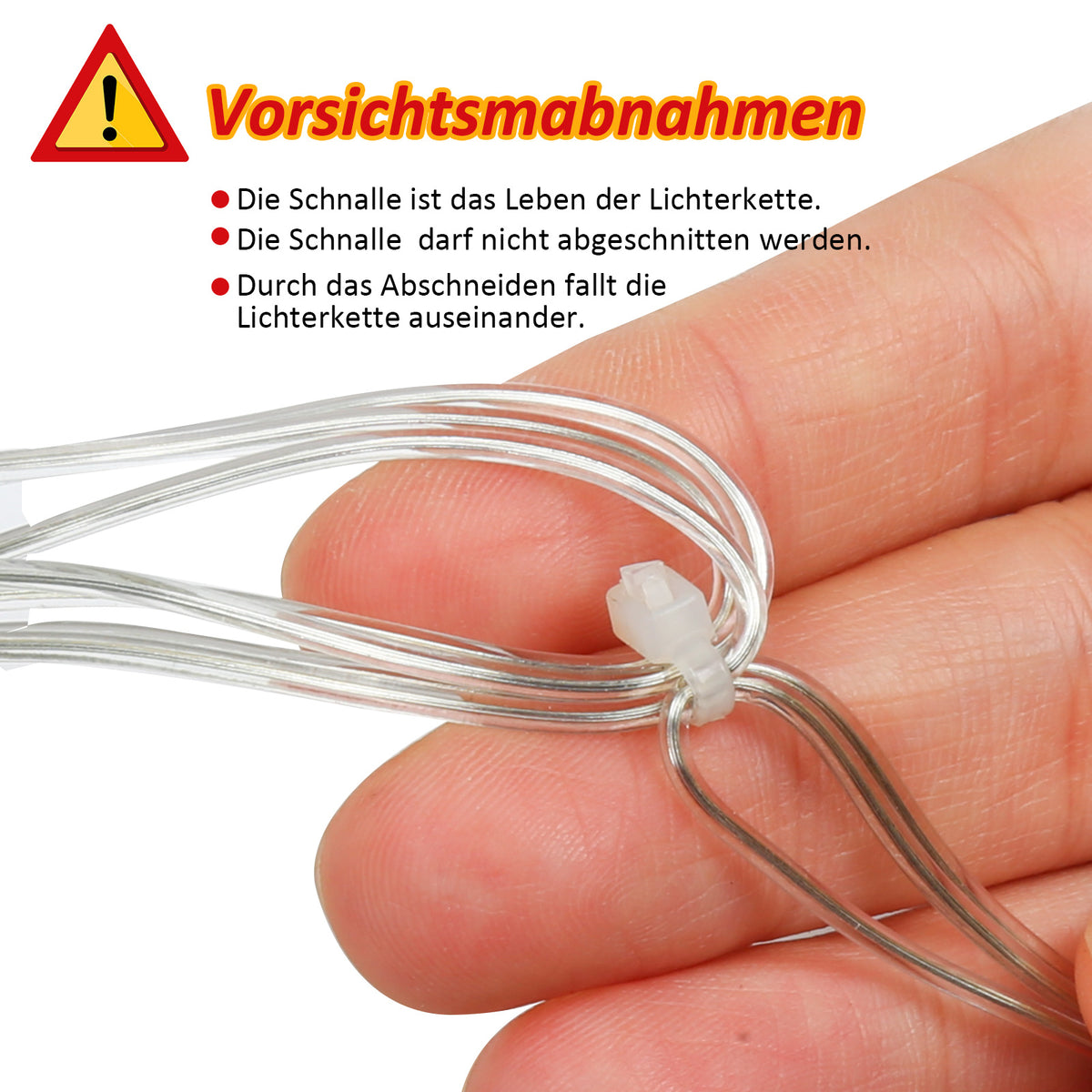 LED Sternenvorhang 2 m mit 138 LEDs & 8 Modi, Warmweiß