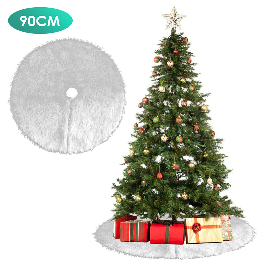 Weihnachtsbaumdecke 78/90/122 cm – Runde Baumschürze für Christbaum und Weihnachtsdeko