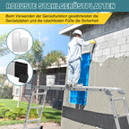 Cecaylie Mehrzweckleiter Aluminium, 3,6–5,8 m, Gelenkleiter klappbar, 150 kg, mit Plattform
