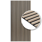 Akustikpaneele mit halbrunden Holzlamellen 120 × 60 cm – 1–4 Stück