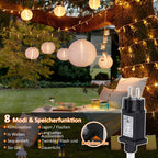 LED Lichterkette 10–200 m – 100–2000 LEDs, 8 Modi, Warmweiß/Kaltweiß/Bunt