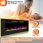 Elektrokamin als Wand- oder Standkamin mit LED-Flamme, App & Fernbedienung