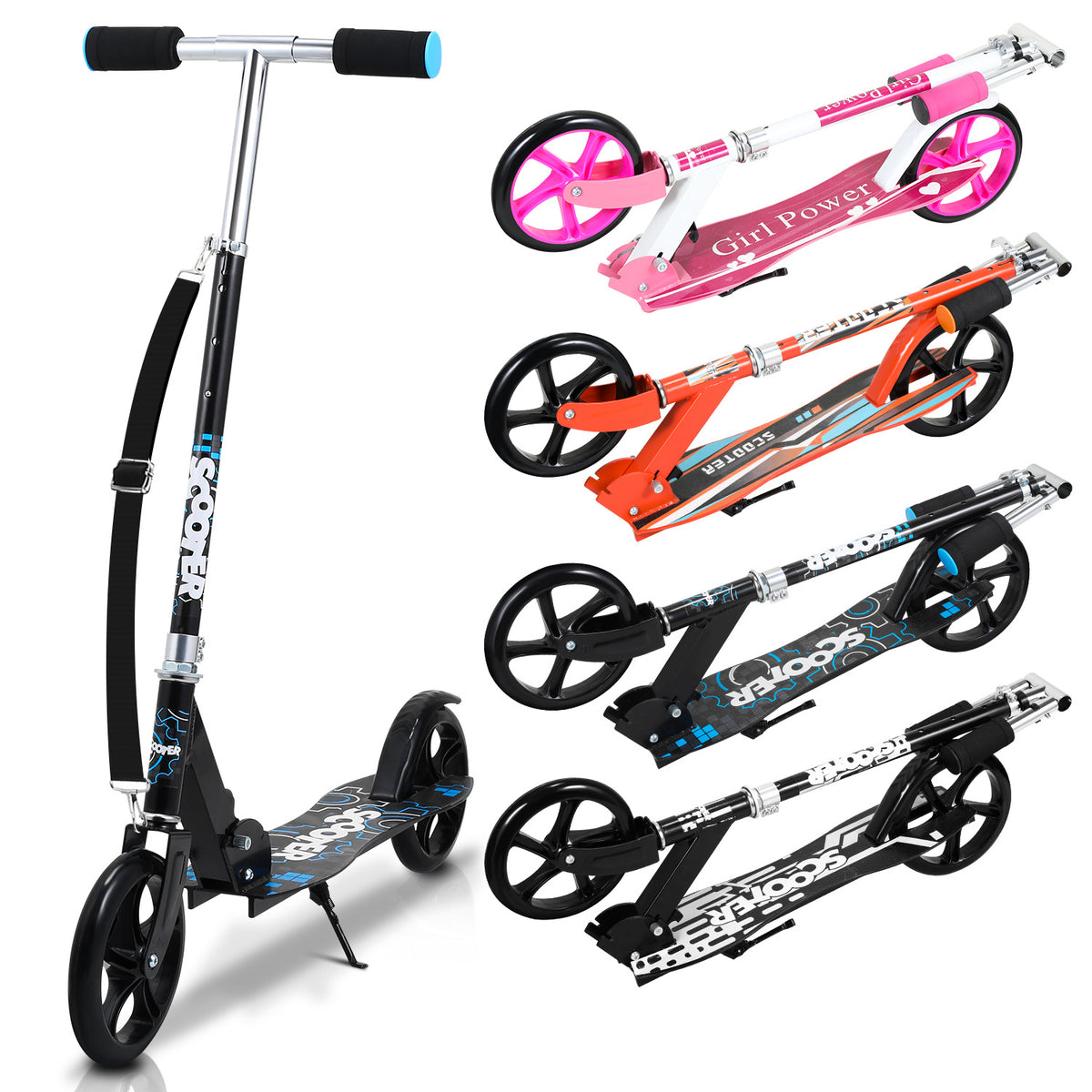 Kinderroller klappbar mit höhenverstellbarem Lenker, ABEC-7 Kugellager, bis 100 kg