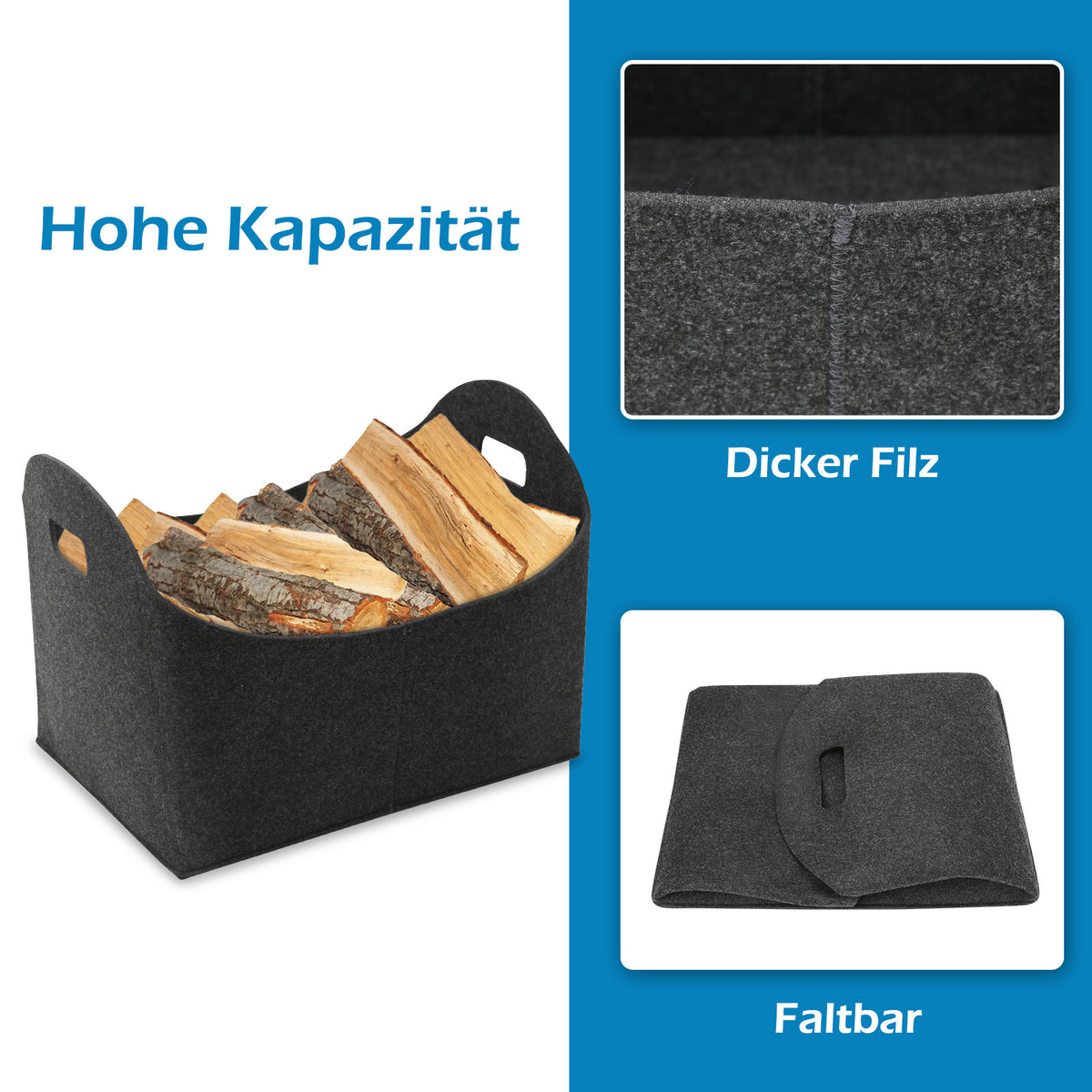 Faltbarer Filzkorb Aufbewahrung