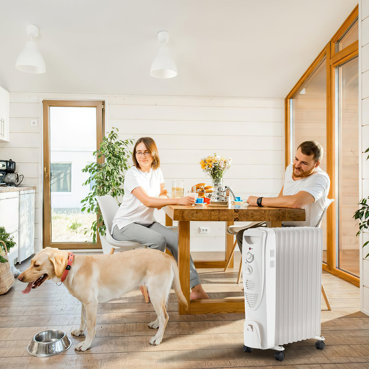 Cecaylie Ölradiator 2500W mit WLAN, 11 Rippen, Thermostat, App-Steuerung & Fernbedienung