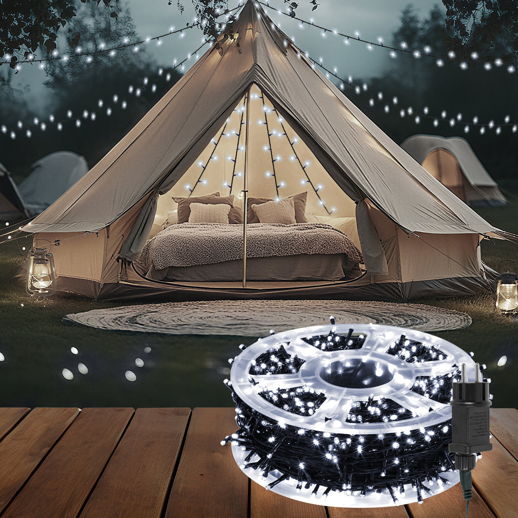 LED Lichterkette 10–200 m – 100–2000 LEDs, 8 Modi, Warmweiß/Kaltweiß/Bunt