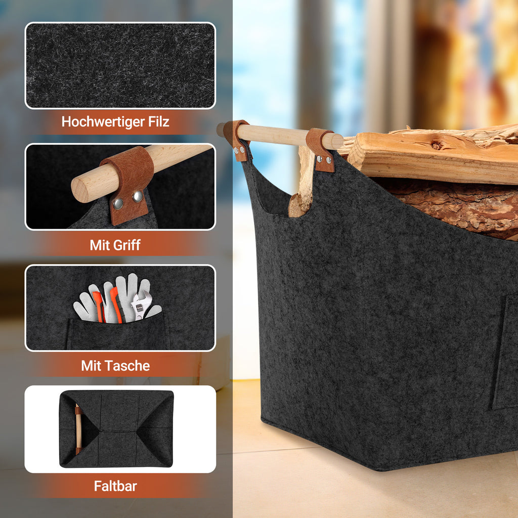 Filztasche mit Griffen