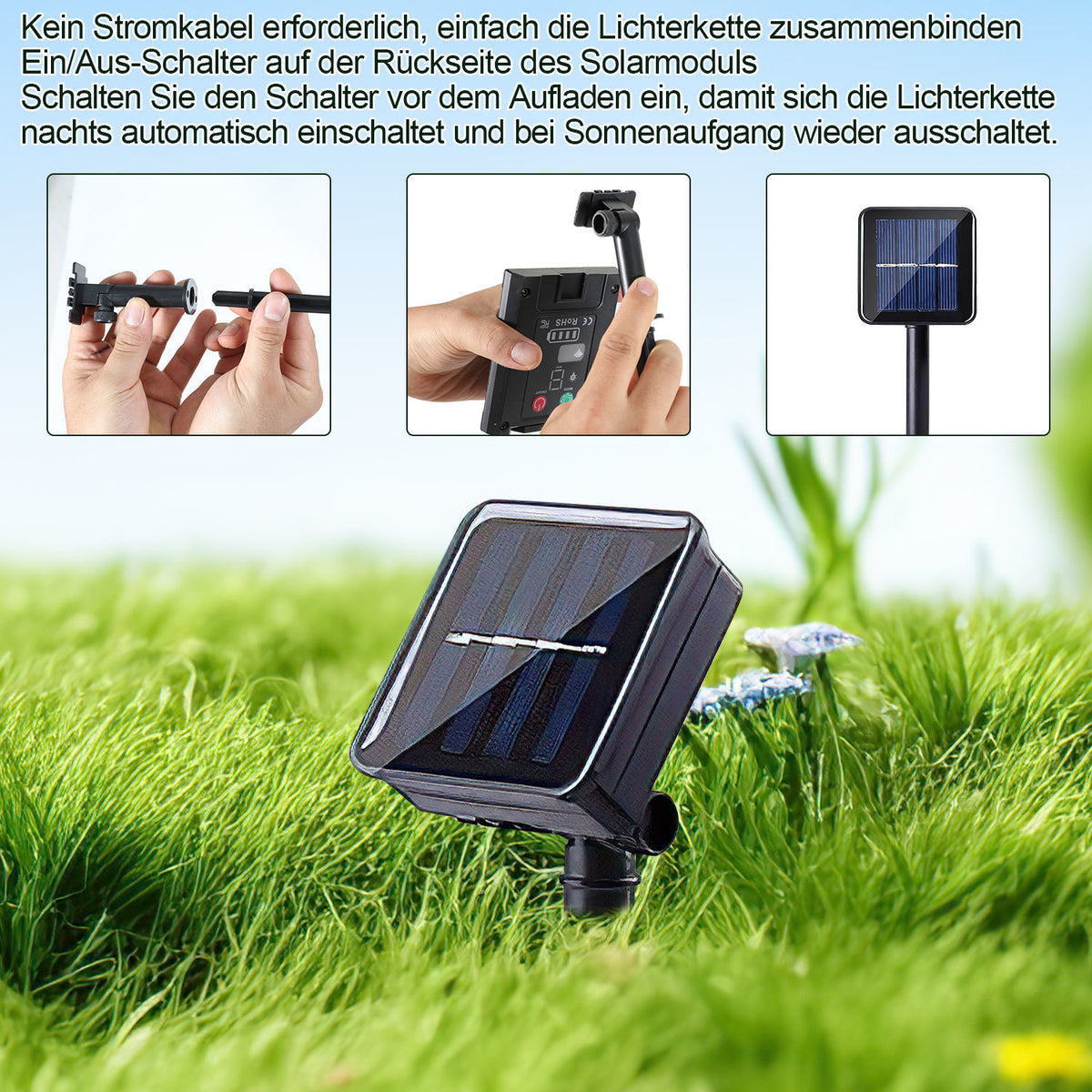 Solar Lichterkette mit Solarpanel