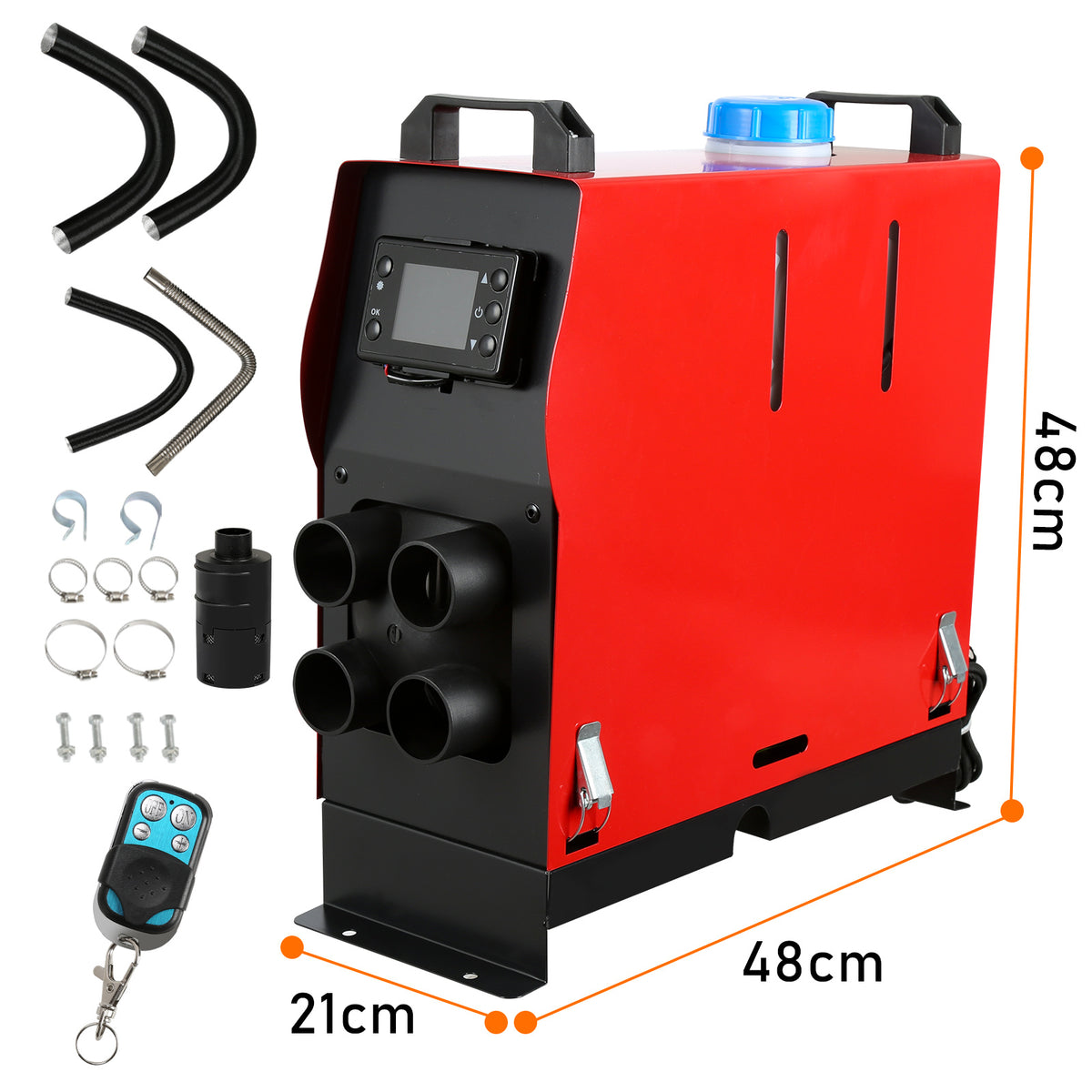 Diesel-Standheizung 8 kW 12–24 V mit Bluetooth, LCD & Fernbedienung